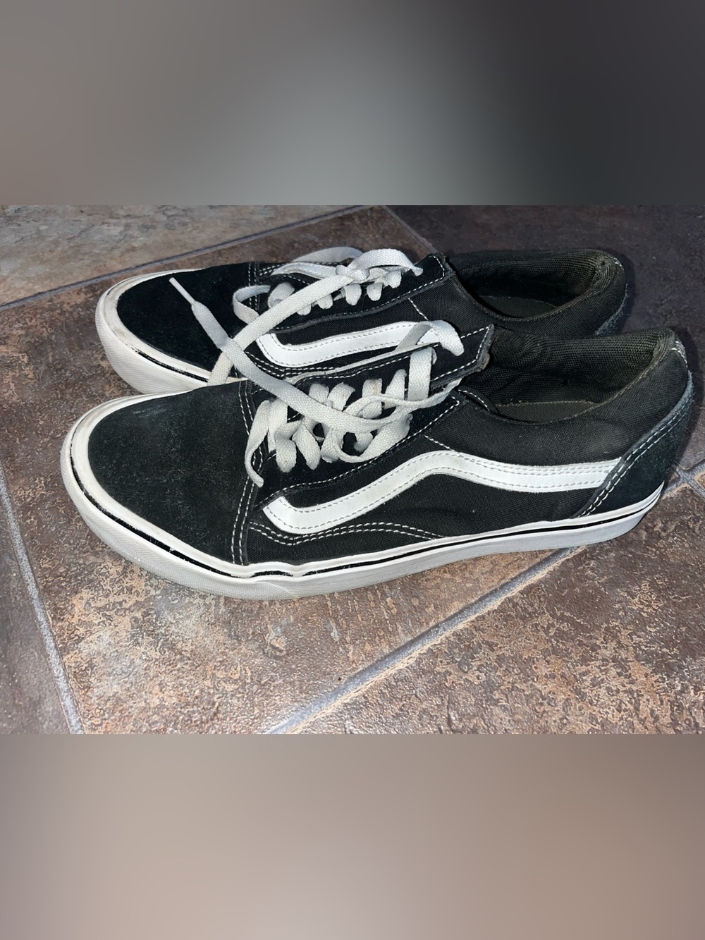 Vans old skool black and white low top tie ultracush lite size womens size 9
